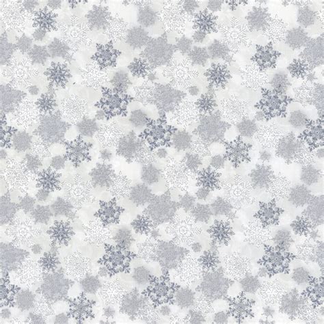 Timeless Treasures Fabrics Icicle White Metallic Snowflakes